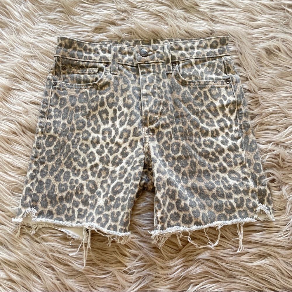 Joe’s jeans cheetah print cut off shorts size 24
